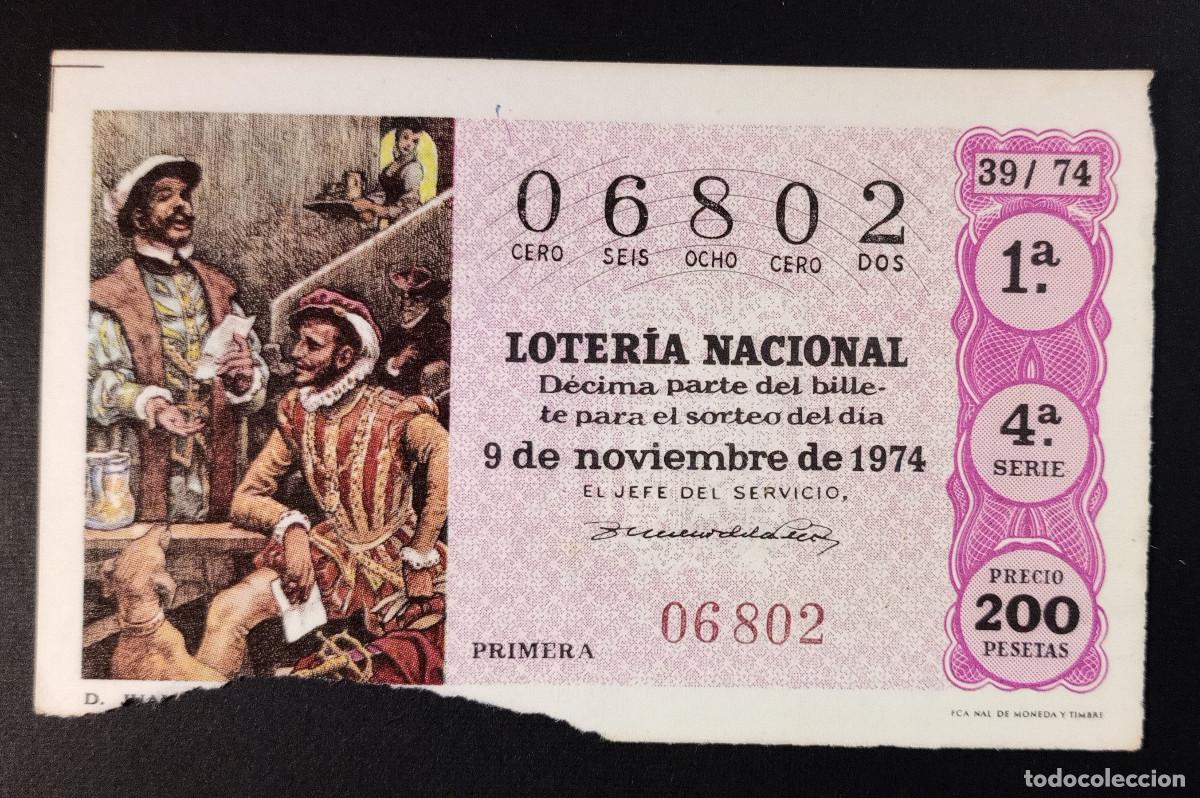 Loter&iacute;a Nacional: D&Eacute;CIMO DE LOTERIA - 9-NOVIEMBRE-1974 - D. JUAN TENORIO