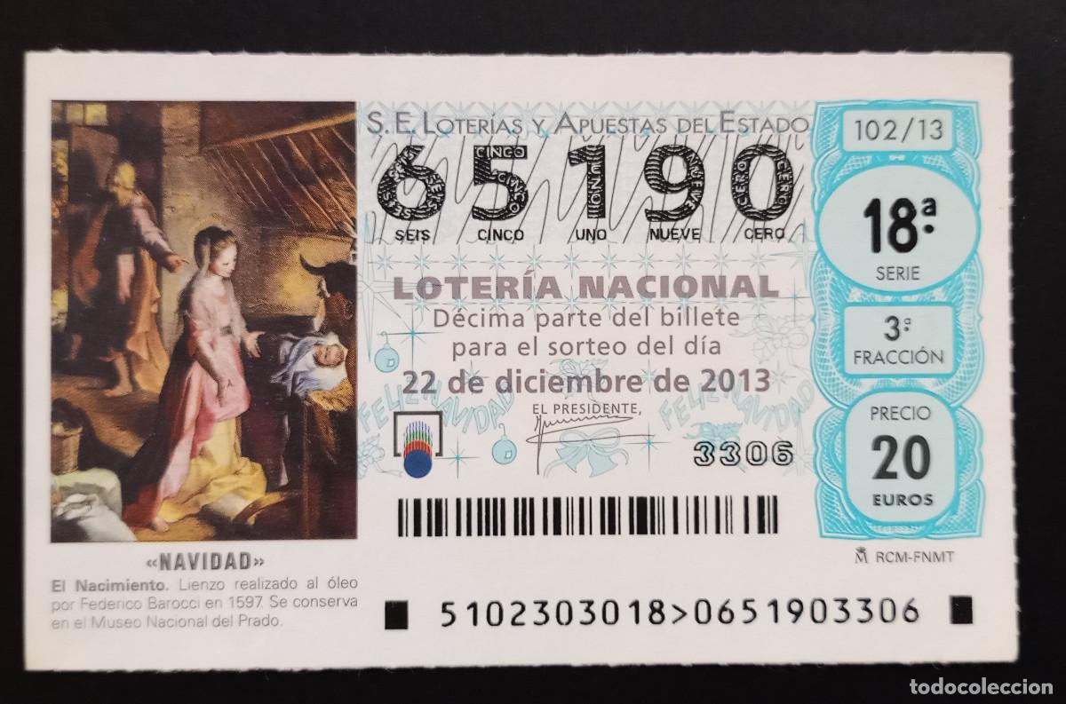 Loter&iacute;a Nacional: D&Eacute;CIMO DE LOTERIA - 22-DICIEMBRE-2013 - NAVIDAD, FEDERICO BAROCCI