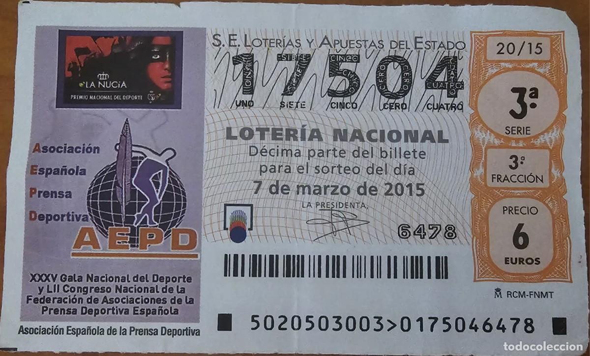 Loter&iacute;a Nacional: Loter&iacute;a Nacional 2015 - Billete 17504