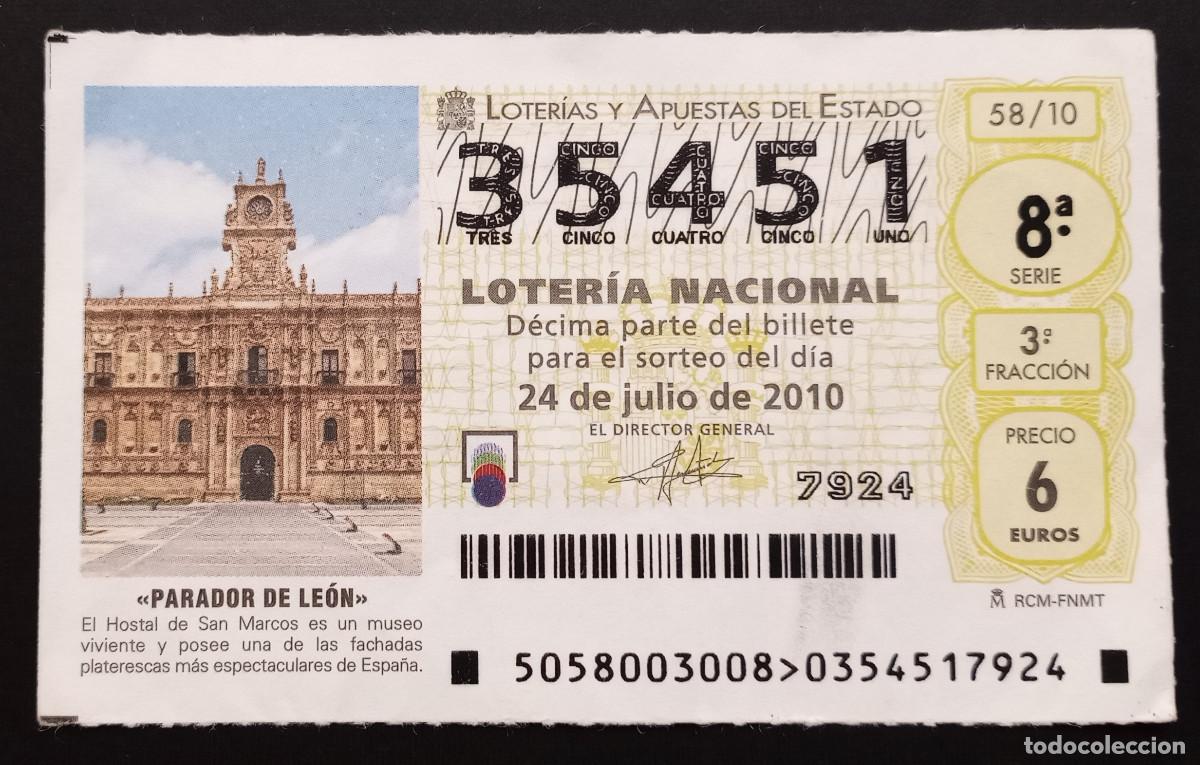 Loter&iacute;a Nacional: D&Eacute;CIMO DE LOTERIA - 24-JULIO-2010 - PARADOR DE LE&Oacute;N