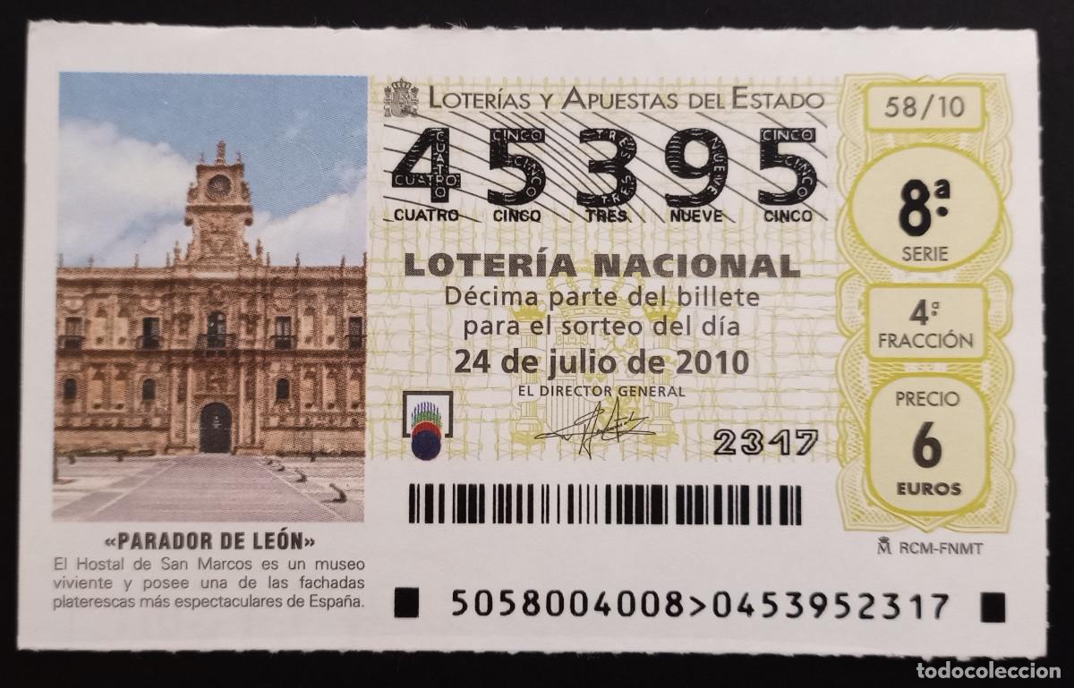Loter&iacute;a Nacional: D&Eacute;CIMO DE LOTERIA - 24-JULIO-2010 - PARADOR DE LE&Oacute;N