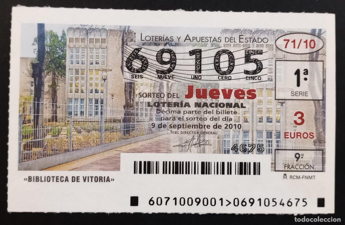 Loter&iacute;a Nacional: D&Eacute;CIMO DE LOTERIA - 9-SEPTIEMBRE-2010 - BIBLIOTECA DE VITORIA