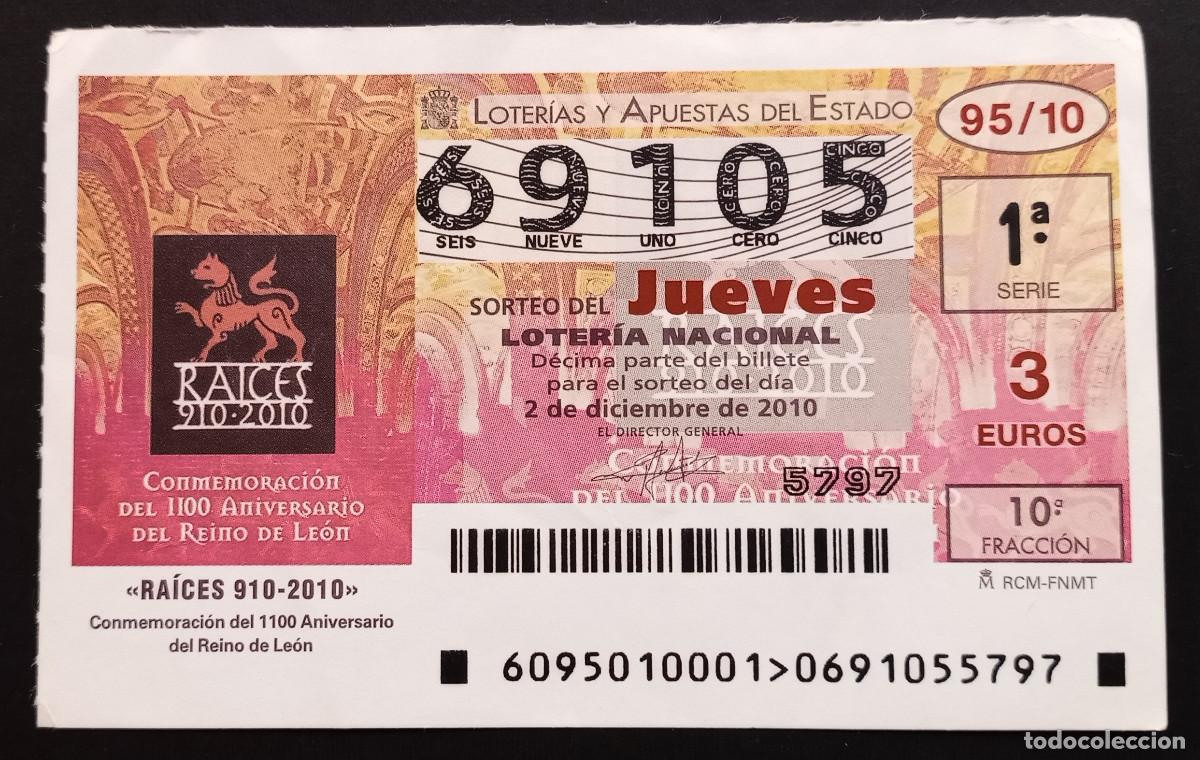 Loter&iacute;a Nacional: D&Eacute;CIMO DE LOTERIA - 2-DICIEMBRE-2010 - RAICES 910-2010 - 1100 ANIVERSARIO REINO DE LE&Oacute;N