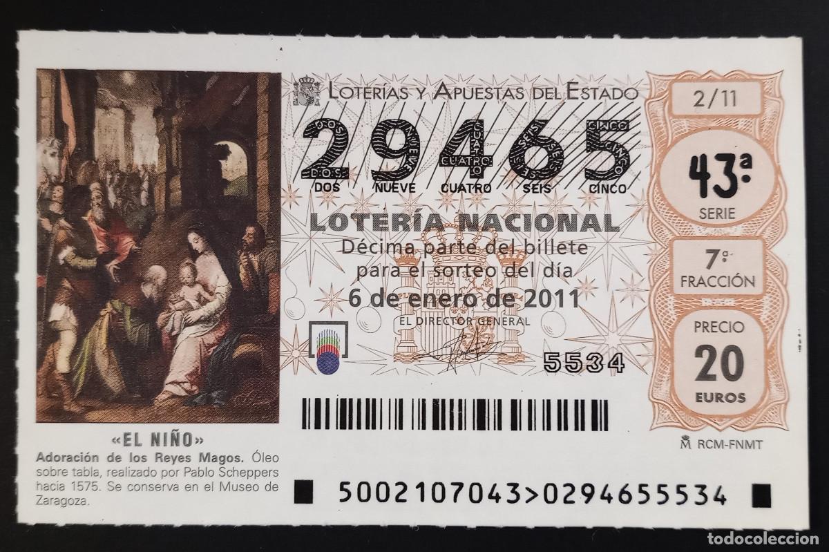 Loter&iacute;a Nacional: D&Eacute;CIMO DE LOTERIA - 6-ENERO-2011 - EL NI&Ntilde;O - ADORACI&Oacute;N DE LOS REYES MAGOS, PABLO SCHEPPERS