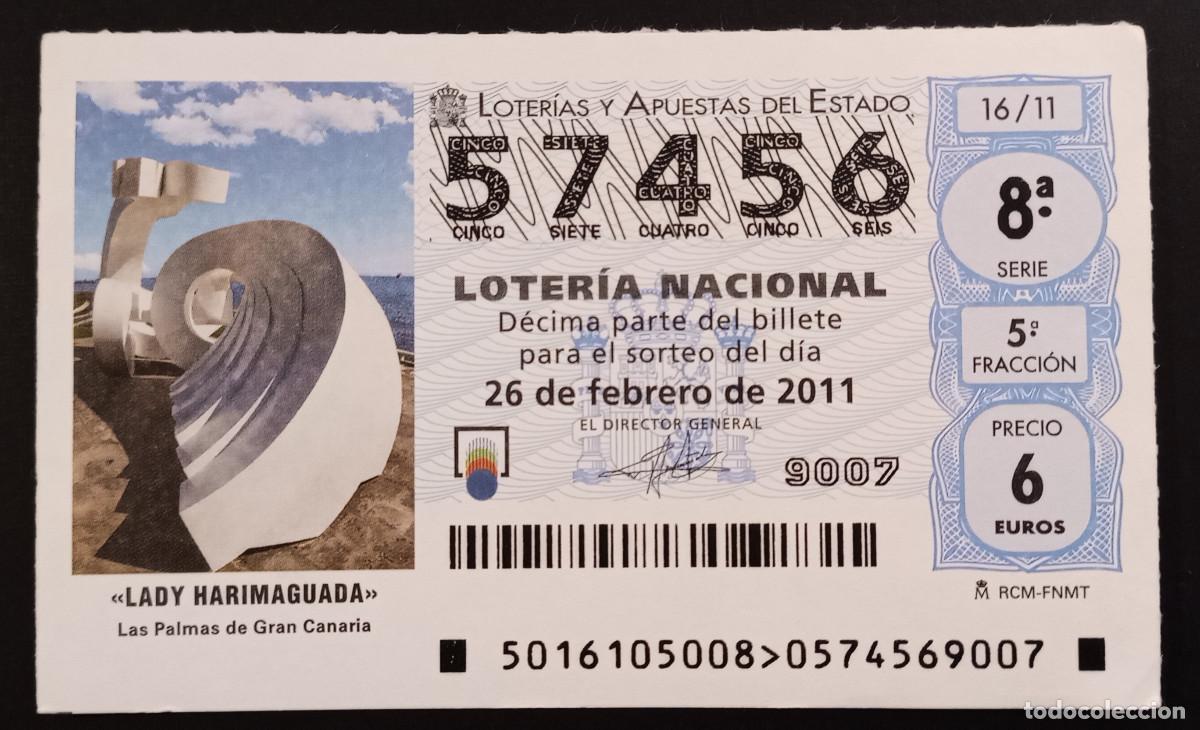 Loter&iacute;a Nacional: D&Eacute;CIMO DE LOTERIA - 26-FEBRERO-2011 - LADY HARIMAGUADA, LAS PALMAS