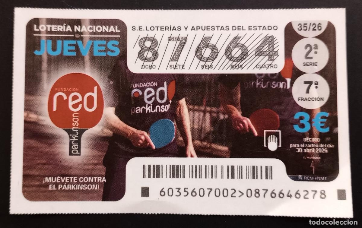 Loter&iacute;a Nacional: D&Eacute;CIMO DE LOTERIA - 30-ABRIL-2026 - RED PARKINSON