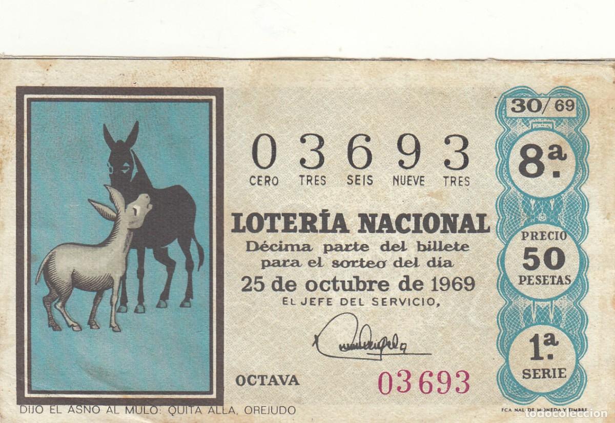 Loter&iacute;a Nacional: LOTERIA: 25 octubre 1969 - 03693