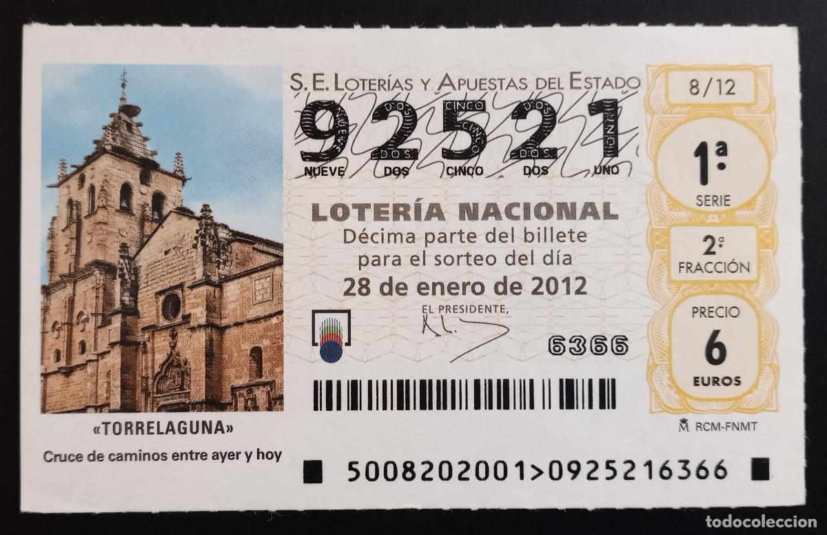 Loter&iacute;a Nacional: D&Eacute;CIMO DE LOTERIA - 28-ENERO-2012 - TORRELAGUNA