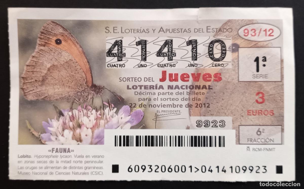 Loter&iacute;a Nacional: D&Eacute;CIMO DE LOTERIA - 22-NOVIEMBRE-2012 - FAUNA - LOBITO