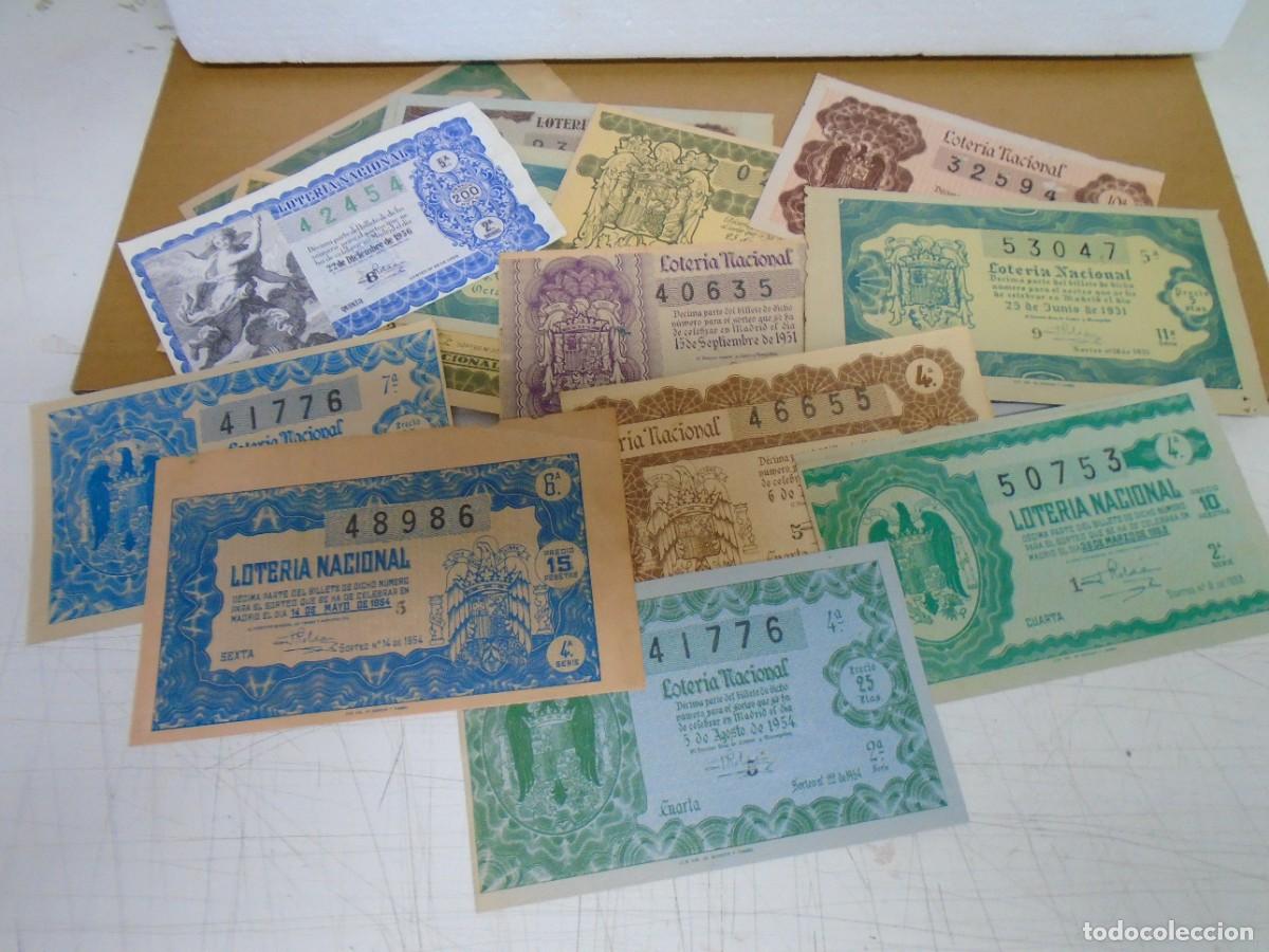 Loter&iacute;a Nacional: LOTE DE 16 DECIMOS DE LOTERIA DE LOS A&Ntilde;OS 50,VER FOTOS.