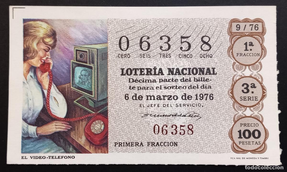 Loter&iacute;a Nacional: D&Eacute;CIMO DE LOTERIA - 6-MARZO-1976 - EL VIDEO-TEL&Eacute;FONO