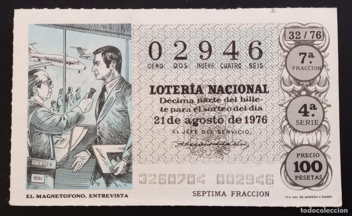 Loter&iacute;a Nacional: D&Eacute;CIMO DE LOTERIA - 21-AGOSTO-1976 - EL MAGNET&Oacute;FONO, ENTREVISTA