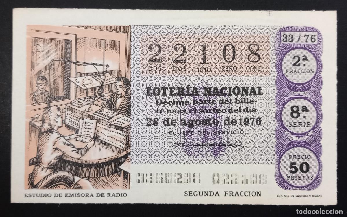 Loter&iacute;a Nacional: D&Eacute;CIMO DE LOTERIA - 28-AGOSTO-1976 - ESTUDIO DE EMISORA DE RADIO
