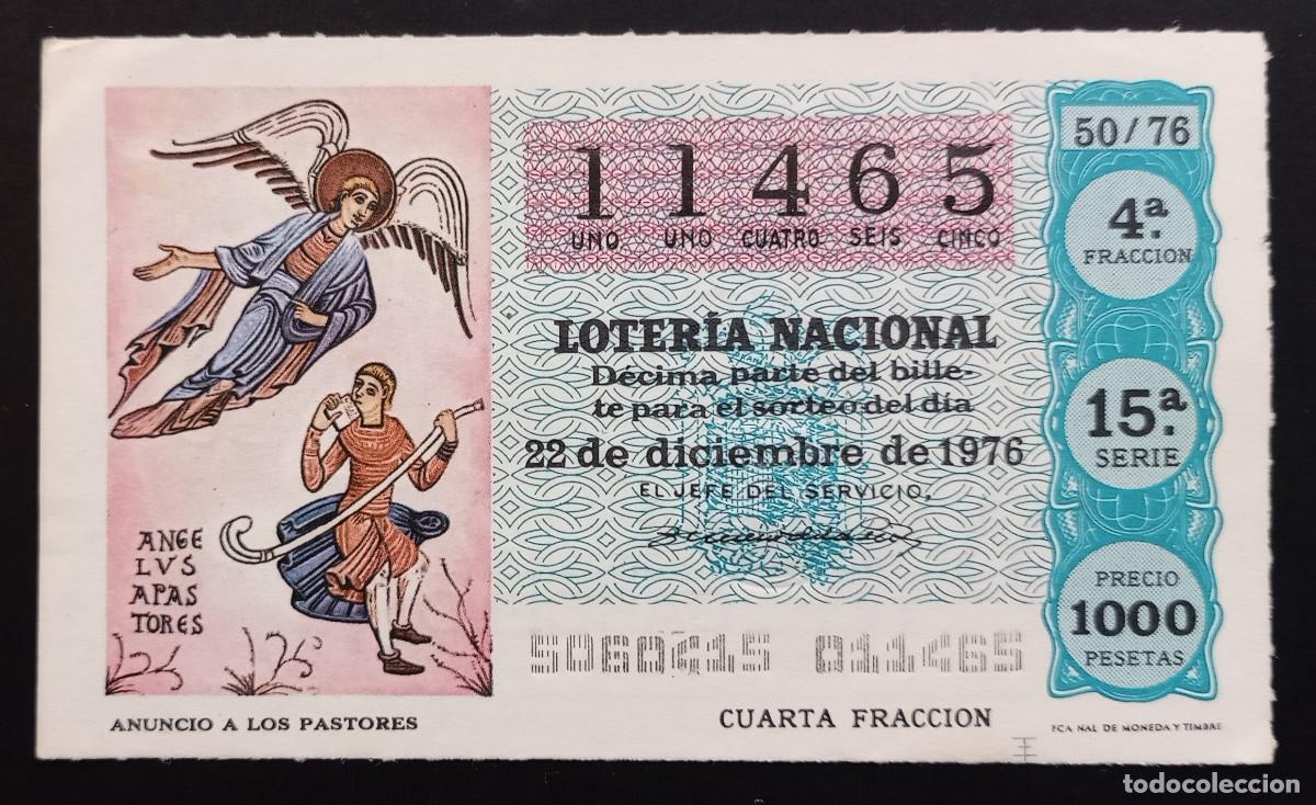 Lotaria Nacional: D&Eacute;CIMO DE LOTERIA - 22-DICIEMBRE-1976 - ANUNCIO A LOS PASTORES