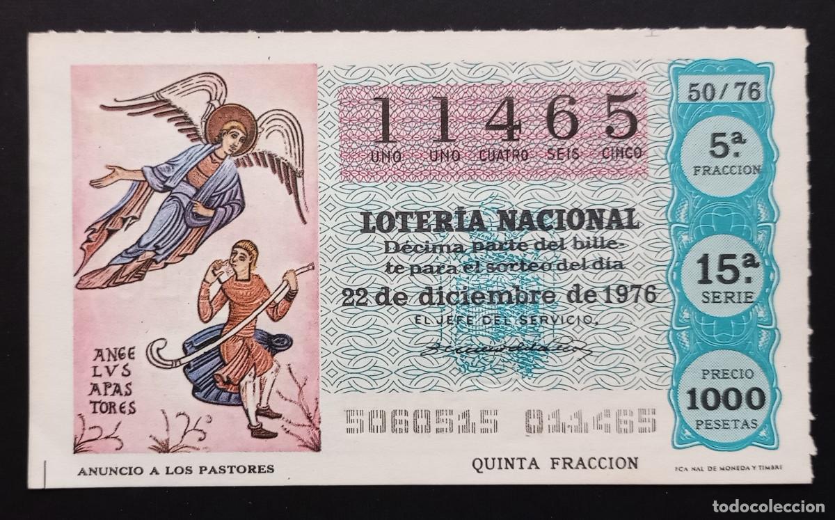 Lotaria Nacional: D&Eacute;CIMO DE LOTERIA - 22-DICIEMBRE-1976 - ANUNCIO A LOS PASTORES