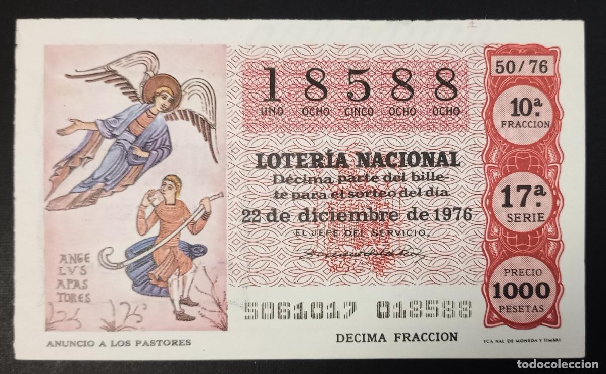 Lotaria Nacional: D&Eacute;CIMO DE LOTERIA - 22-DICIEMBRE-1976 - ANUNCIO A LOS PASTORES