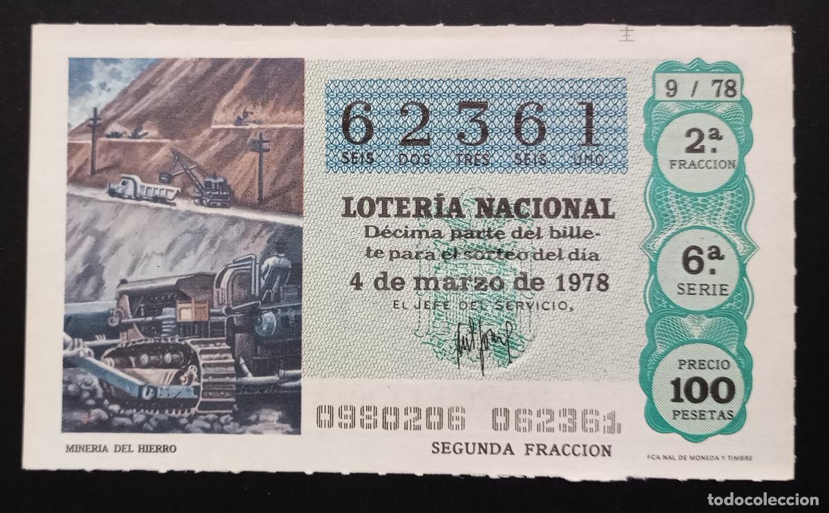 Loterie Nationale: D&Eacute;CIMO DE LOTERIA - 4-MARZO-1978 - MINERIA DEL HIERRO
