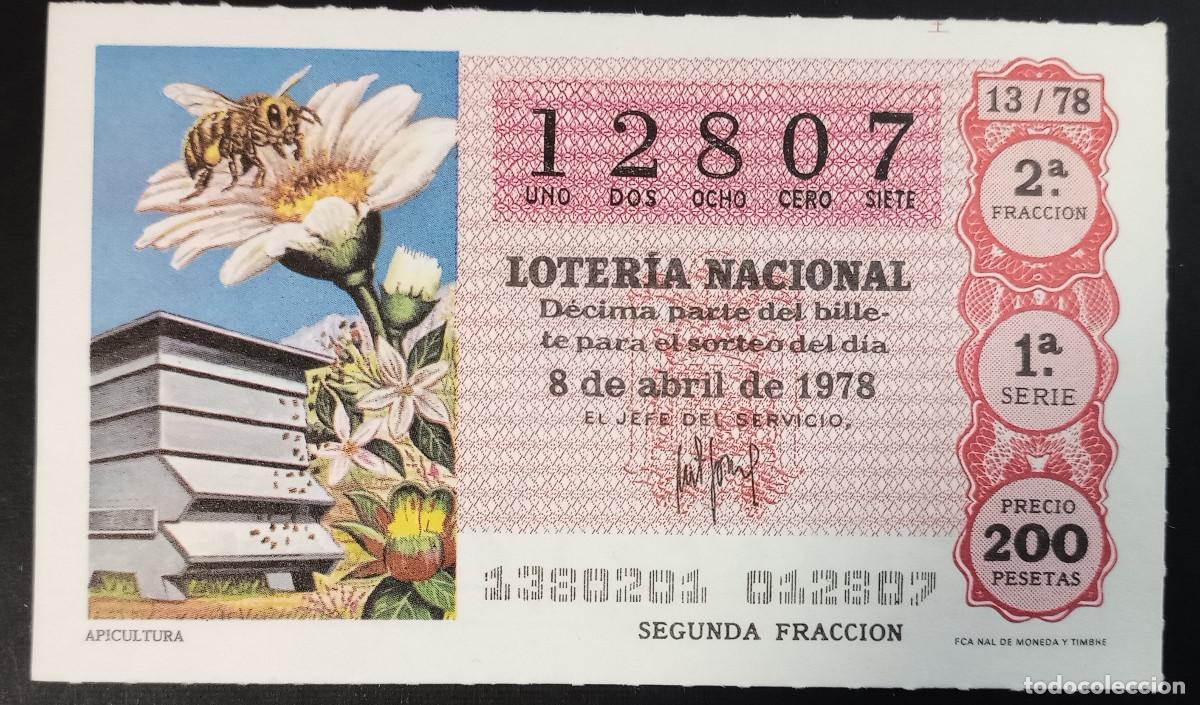 Loterie Nationale: D&Eacute;CIMO DE LOTERIA - 8-ABRIL-1978 - APICULTURA
