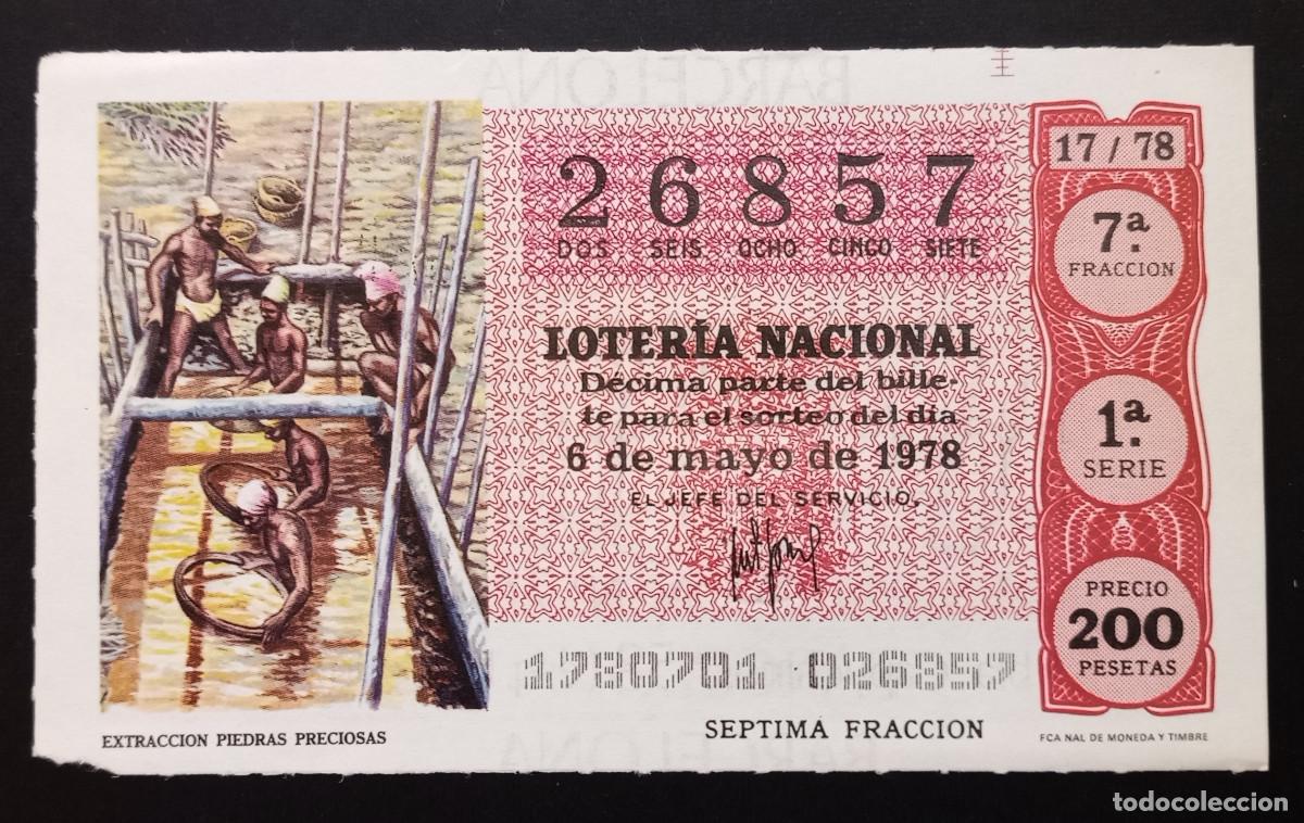 Loter&iacute;a Nacional: D&Eacute;CIMO DE LOTERIA - 6-MAYO-1978 - EXTRACCI&Oacute;N PIEDRAS PRECIOSAS