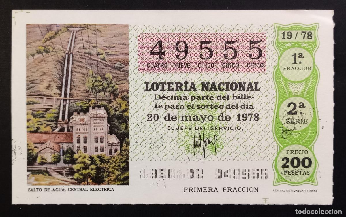Loterie Nationale: D&Eacute;CIMO DE LOTERIA - 20-MAYO-1978 - SALTO DE AGUA, CENTRAL EL&Eacute;CTRICA
