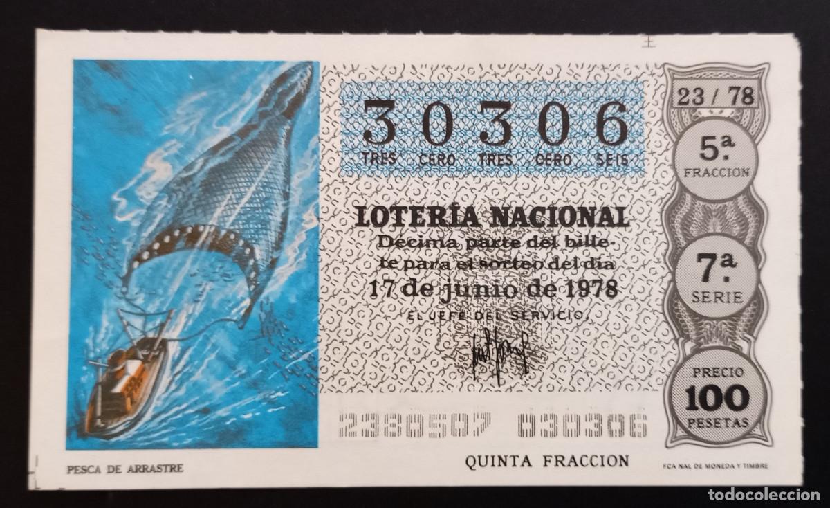 Loterie Nationale: D&Eacute;CIMO DE LOTERIA - 17-JUNIO-1978 - PESCA DE ARRASTRE