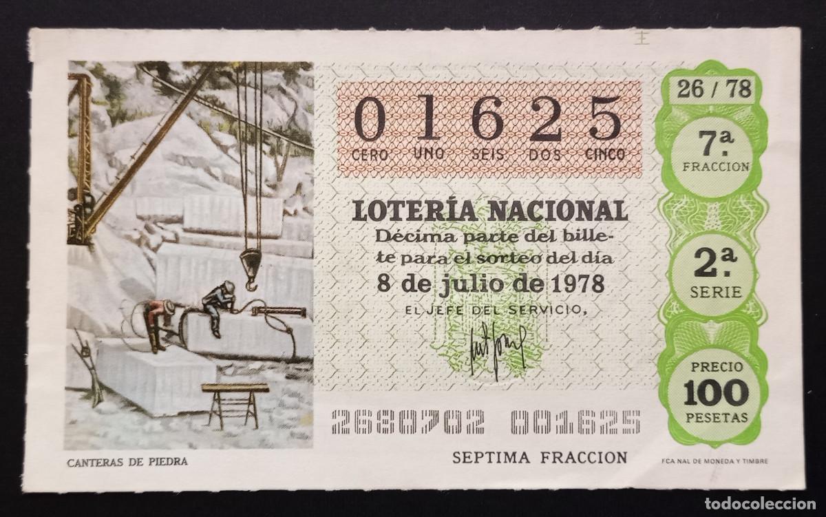 Loterie Nationale: D&Eacute;CIMO DE LOTERIA - 8-JULIO-1978 - CANTERAS DE PIEDRA