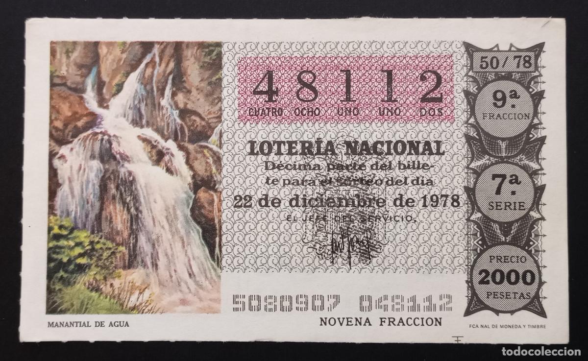 Loter&iacute;a Nacional: D&Eacute;CIMO DE LOTERIA - 22-DICIEMBRE-1978 - MANANTIAL DE AGUA