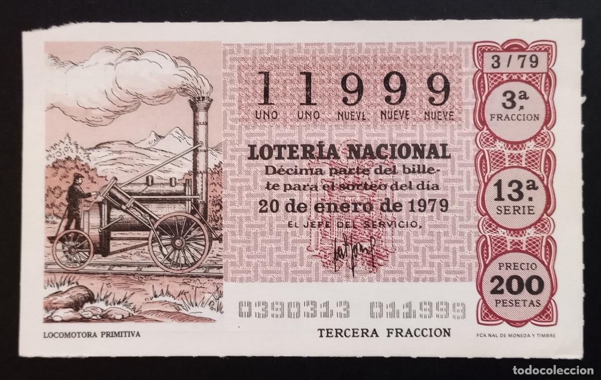 Loter&iacute;a Nacional: D&Eacute;CIMO DE LOTERIA - 20-ENERO-1979 - LOCOMOTORA PRIMITIVA