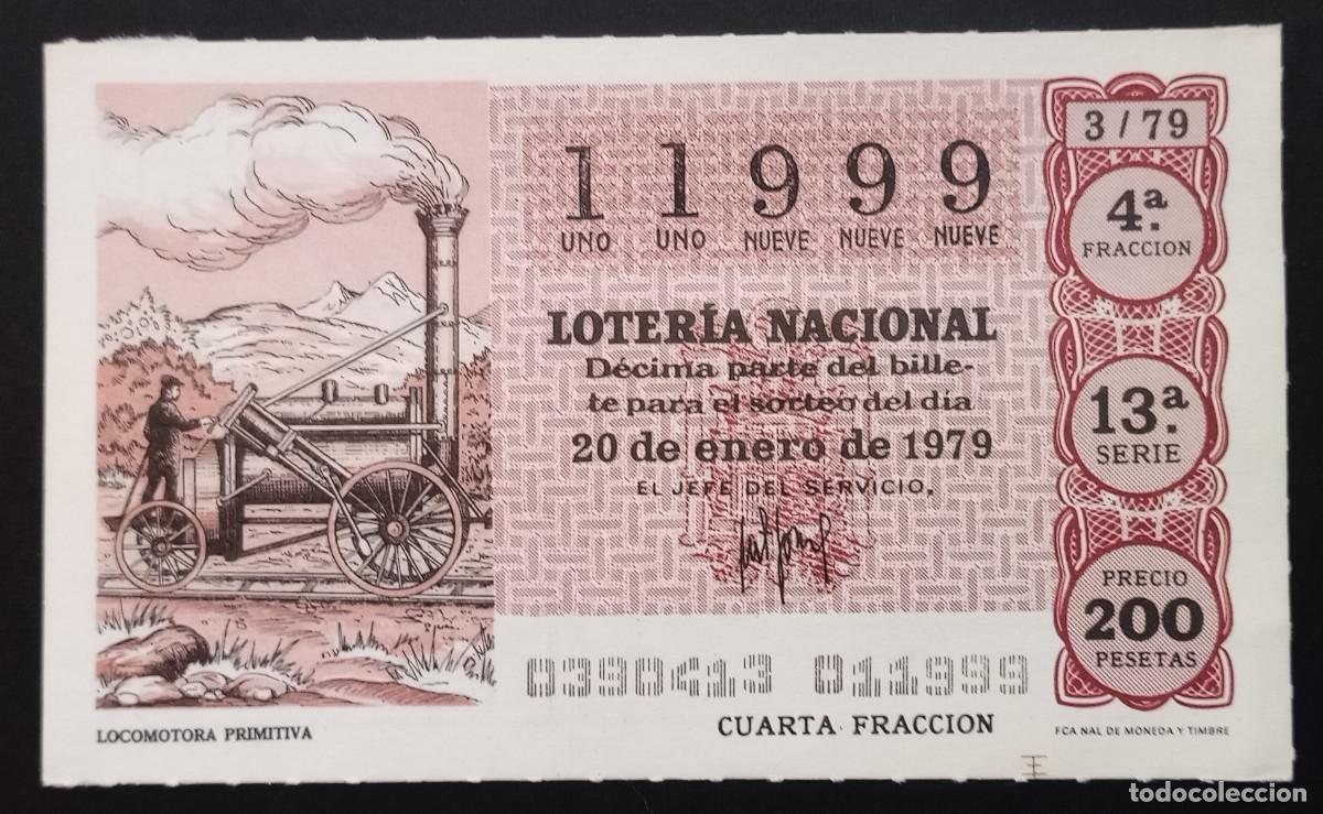 Loter&iacute;a Nacional: D&Eacute;CIMO DE LOTERIA - 20-ENERO-1979 - LOCOMOTORA PRIMITIVA