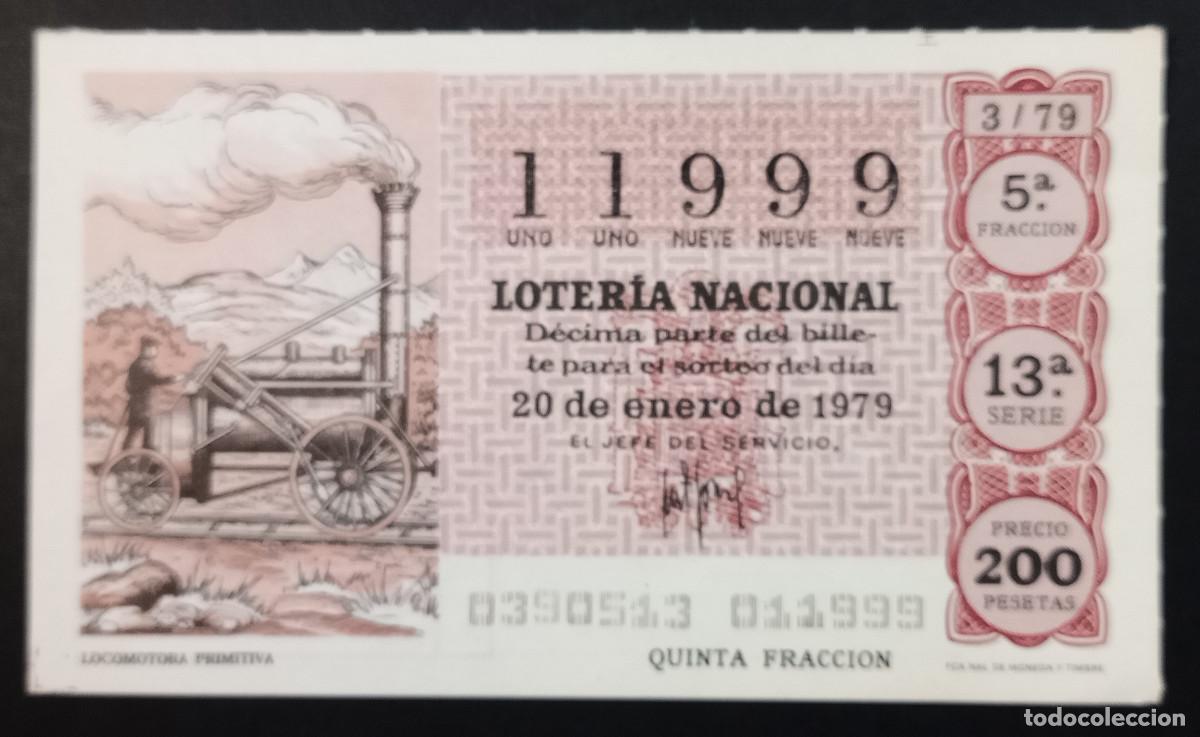 Loter&iacute;a Nacional: D&Eacute;CIMO DE LOTERIA - 20-ENERO-1979 - LOCOMOTORA PRIMITIVA