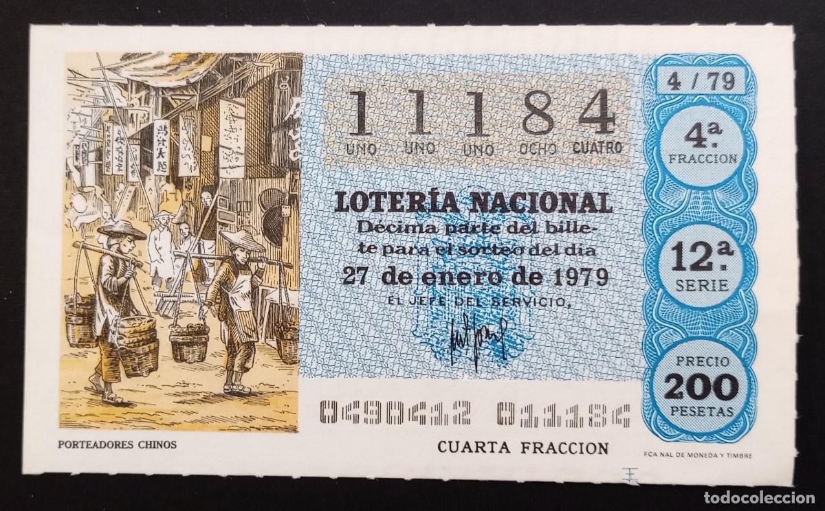 Loter&iacute;a Nacional: D&Eacute;CIMO DE LOTERIA - 27-ENERO-1979 - PORTEADORES CHINOS