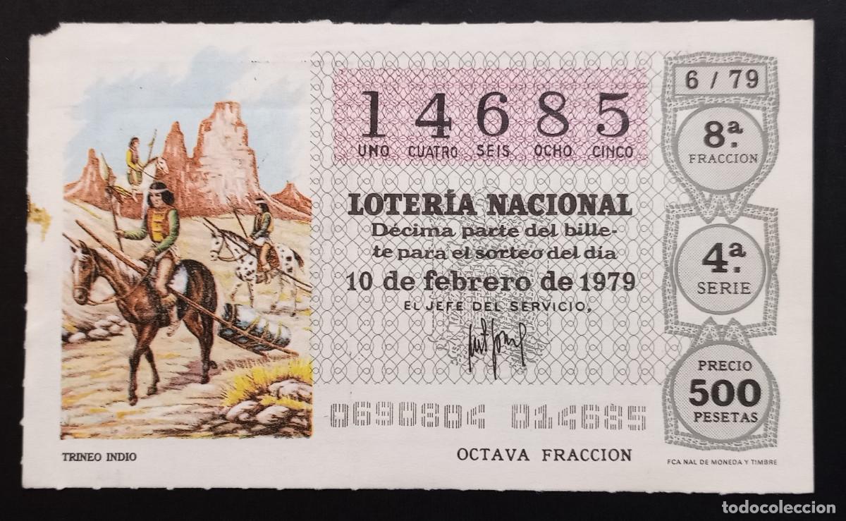 Loter&iacute;a Nacional: D&Eacute;CIMO DE LOTERIA - 10-FEBRERO-1979 - TRINEO INDIO