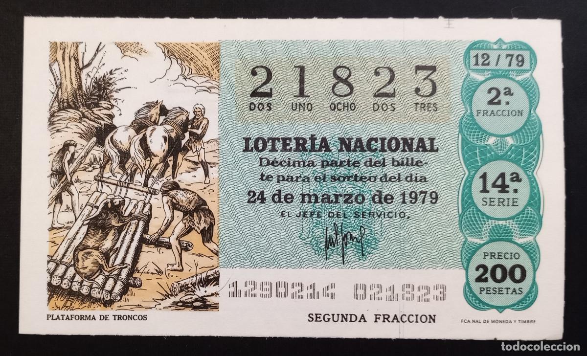 Loter&iacute;a Nacional: D&Eacute;CIMO DE LOTERIA - 24-MARZO-1979 - PLATAFORMA DE TRONCOS