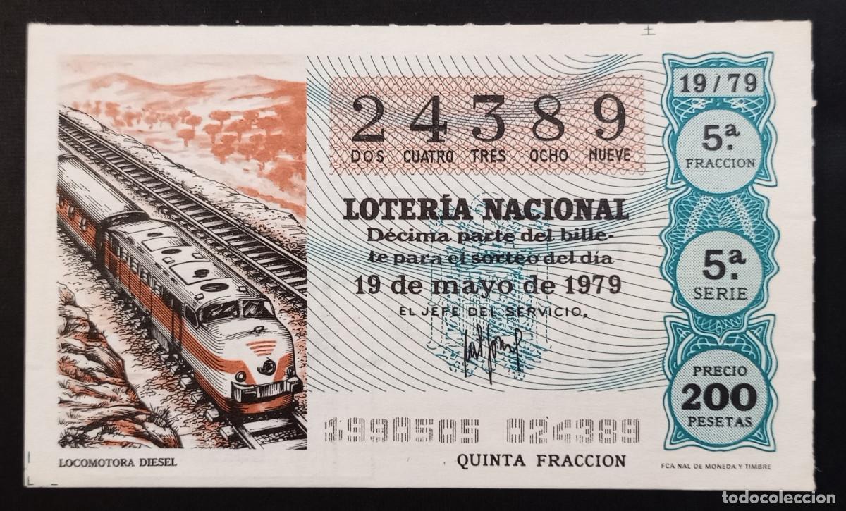 Loter&iacute;a Nacional: D&Eacute;CIMO DE LOTERIA - 19-MAYO-1979 - LOCOMOTORA DIESEL