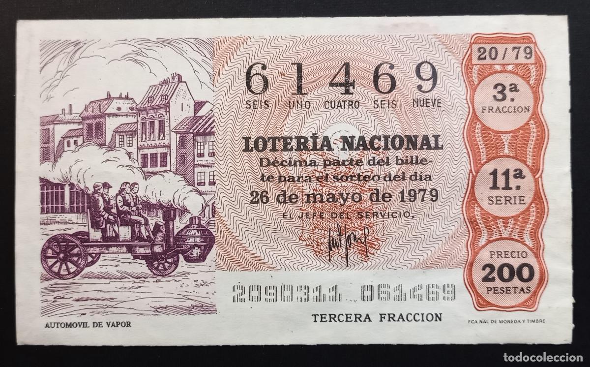 Loter&iacute;a Nacional: D&Eacute;CIMO DE LOTERIA - 26-MAYO-1979 - AUTOMOVIL DE VAPOR