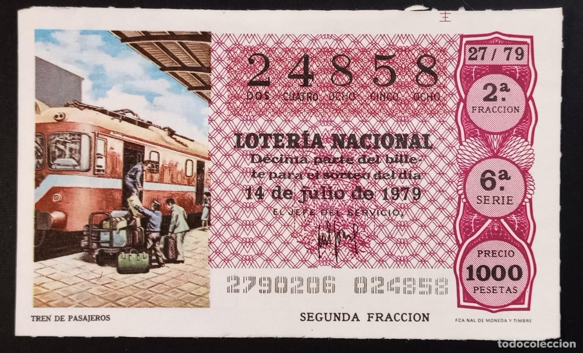 Loter&iacute;a Nacional: D&Eacute;CIMO DE LOTERIA - 14-JULIO-1979 - TREN DE PASAJEROS
