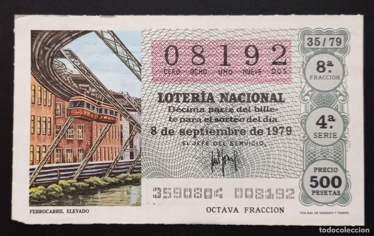 Loter&iacute;a Nacional: D&Eacute;CIMO DE LOTERIA - 8-SEPTIEMBRE-1979 - FERROCARRIL ELEVADO