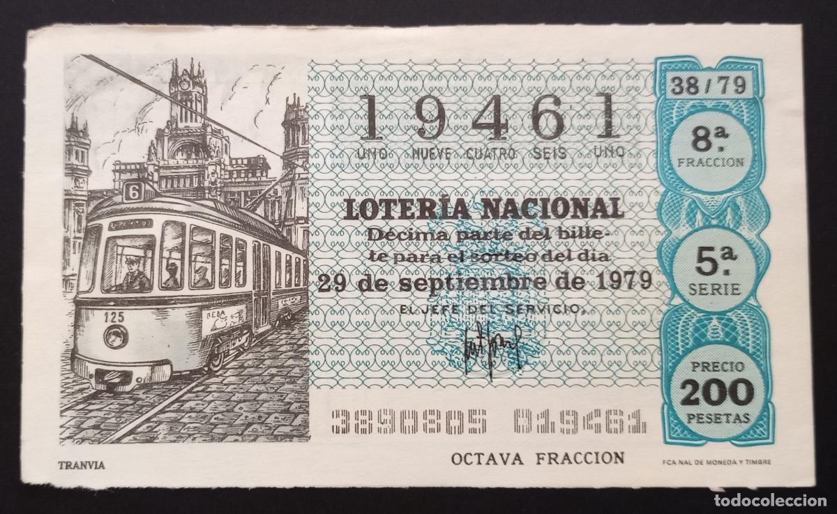 Loterie Nationale: D&Eacute;CIMO DE LOTERIA - 29-SEPTIEMBRE-1979 - TRANVIA