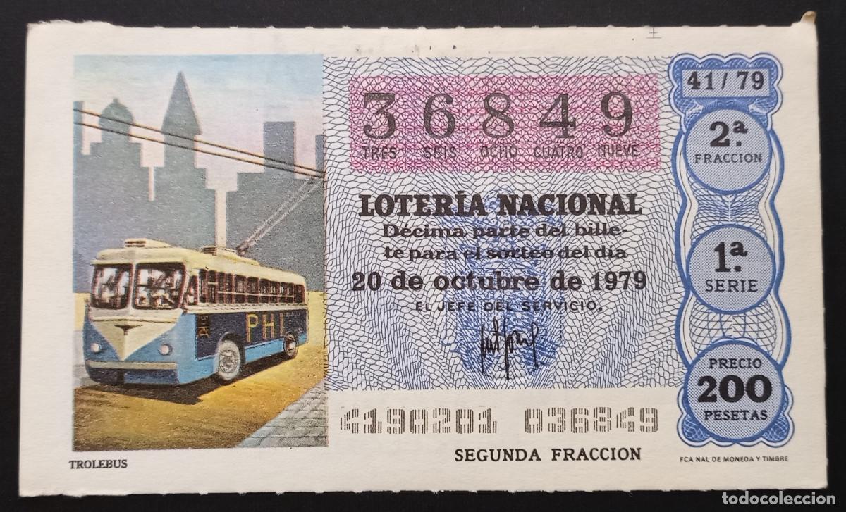 Loterie Nationale: D&Eacute;CIMO DE LOTERIA - 20-OCTUBRE-1979 - TROLEB&Uacute;S