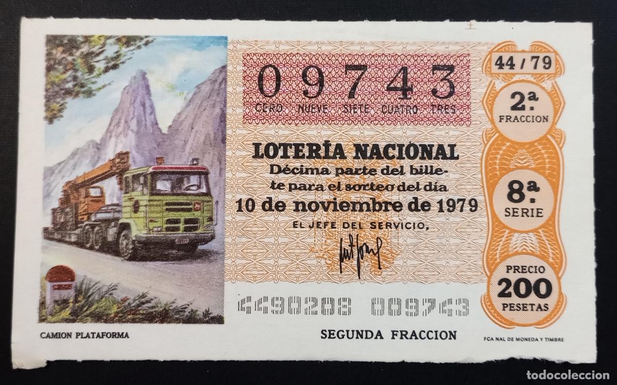 Loterie Nationale: D&Eacute;CIMO DE LOTERIA - 10-NOVIEMBRE-1979 - CAMI&Oacute;N PLATAFORMA