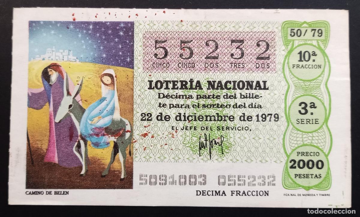 Loterie Nationale: D&Eacute;CIMO DE LOTERIA - 22-DICIEMBRE-1979 - CAMINO DE BEL&Eacute;N