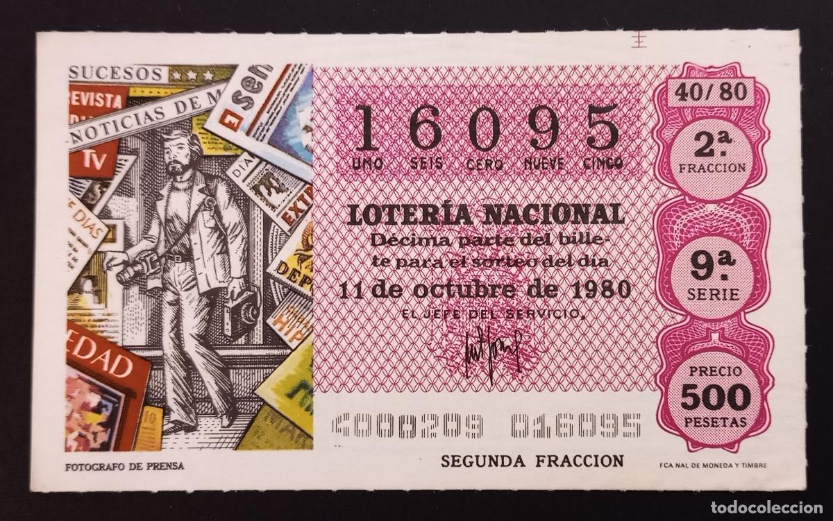 Loter&iacute;a Nacional: D&Eacute;CIMO DE LOTERIA - 11-OCTUBRE-1980 - FOT&Oacute;GRAFO DE PRENSA