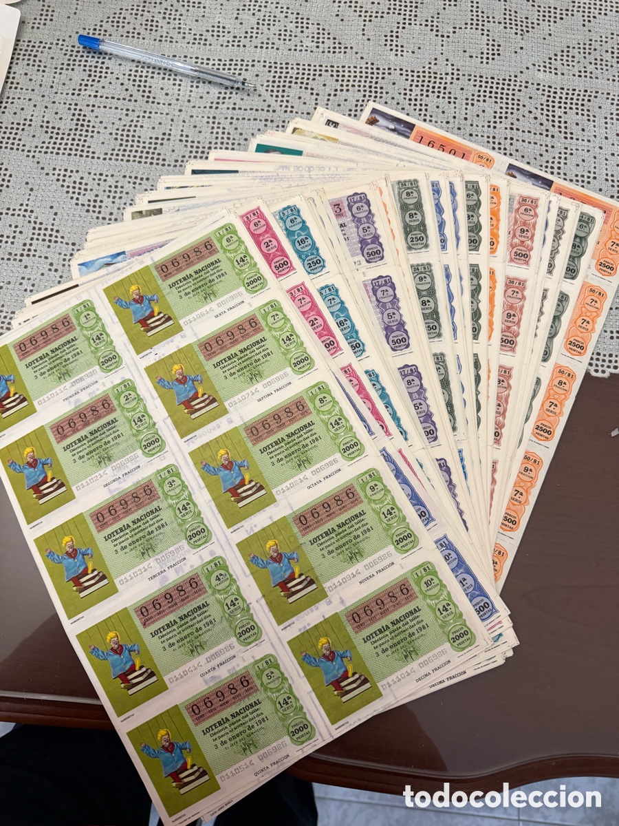 Loter&iacute;a Nacional: Loter&iacute;a Nacional a&ntilde;o 1981 casi completo