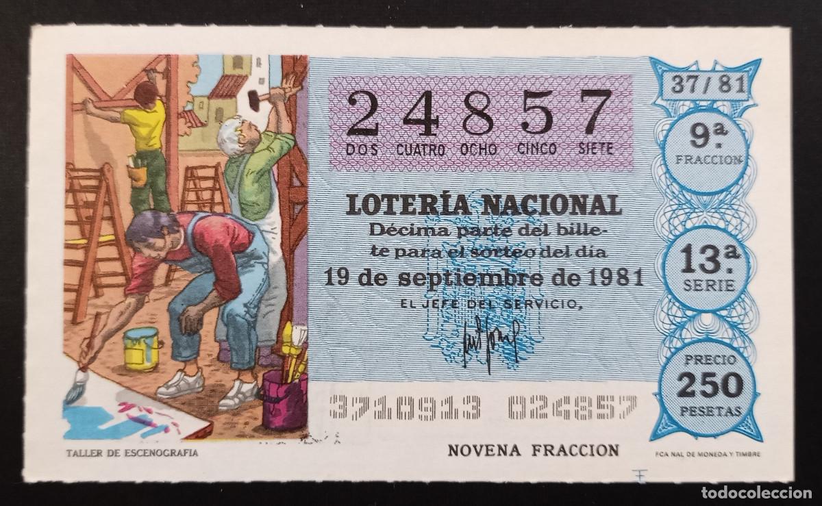 Loter&iacute;a Nacional: D&Eacute;CIMO DE LOTERIA - 19-SEPTIEMBRE-1981 - TALLER DE ESCENOGRAFIA