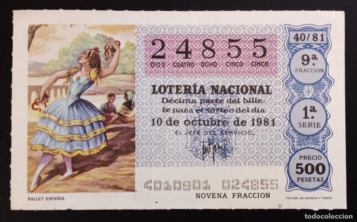 Loter&iacute;a Nacional: D&Eacute;CIMO DE LOTERIA - 10-OCTUBRE-1981 - BALLET ESPA&Ntilde;OL