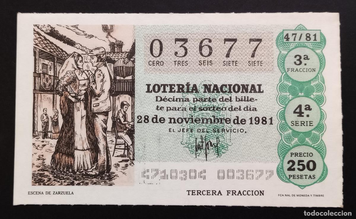 Loter&iacute;a Nacional: D&Eacute;CIMO DE LOTERIA - 28-NOVIEMBRE-1981 - ESCENA DE ZARZUELA