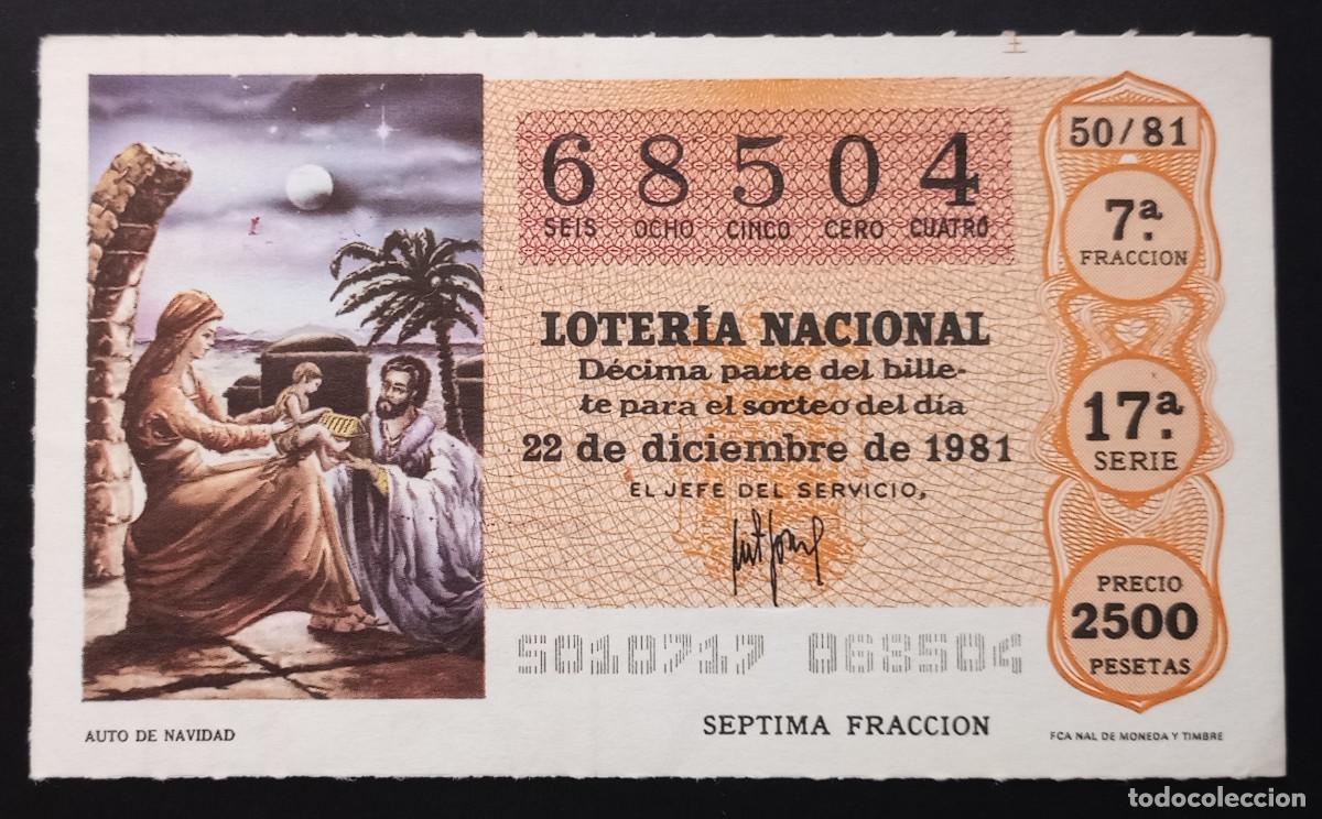 Loter&iacute;a Nacional: D&Eacute;CIMO DE LOTERIA - 22-DICIEMBRE-1981 - AUTO DE NAVIDAD
