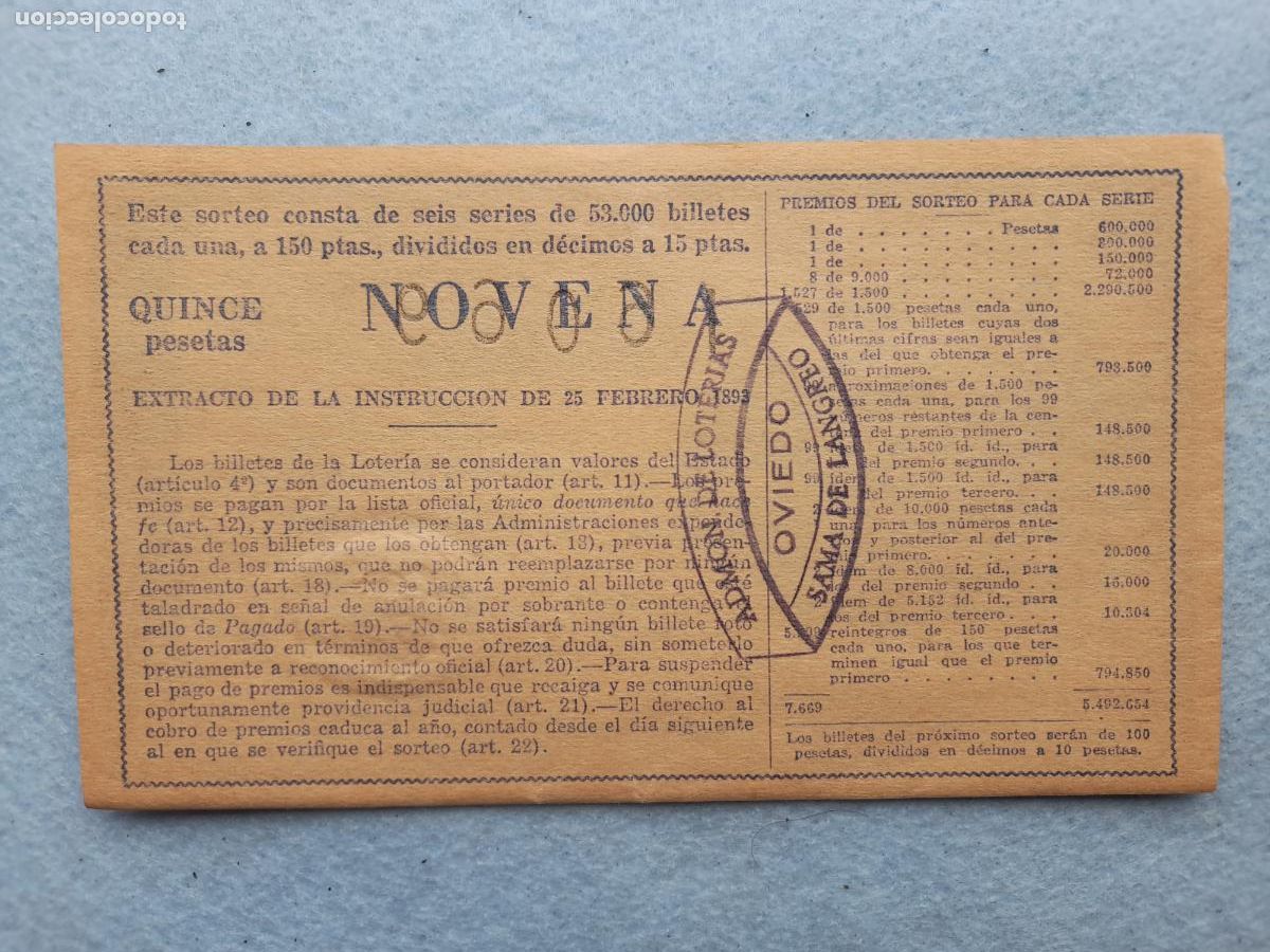 Loter&iacute;a nacional: D&eacute;cimo. Sorteo n&ordm;: 23 de 1956. - Foto 2