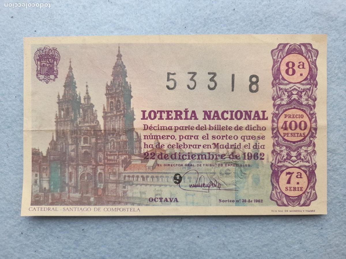 Loter&iacute;a nacional: D&eacute;cimo. Sorteo n&ordm;: 36 de 1963. - Foto 1