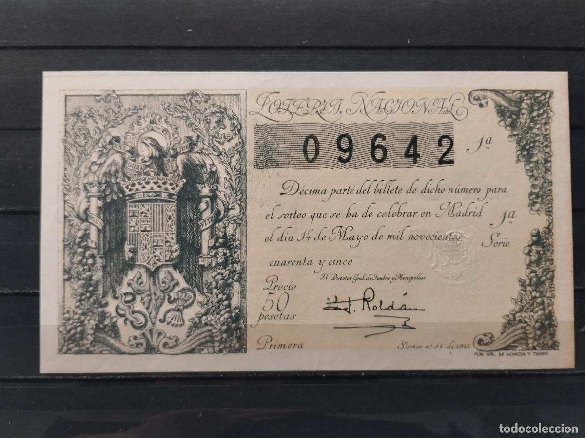 Lotaria Nacional: JT - DECIMO DE LA LOTERIA NACIONAL SORTEO N&ordm; 14/1945. PLANCHA
